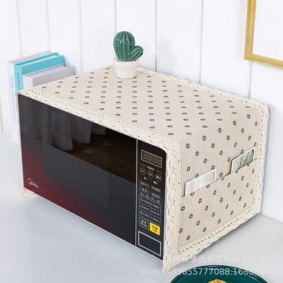 Mikrobangų krosnelės dangtis Paprastas lininis audinys, alyvai atsparus dangtis Elektrinės orkaitės dulkėms atsparus dangtelis, atsparus vandeniui, alyvai atsparus buitinis orkaitės dangtis