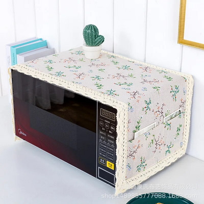 Mikrobangų krosnelės dangtis Paprastas lininis audinys, alyvai atsparus dangtis Elektrinės orkaitės dulkėms atsparus dangtelis, atsparus vandeniui, alyvai atsparus buitinis orkaitės dangtis