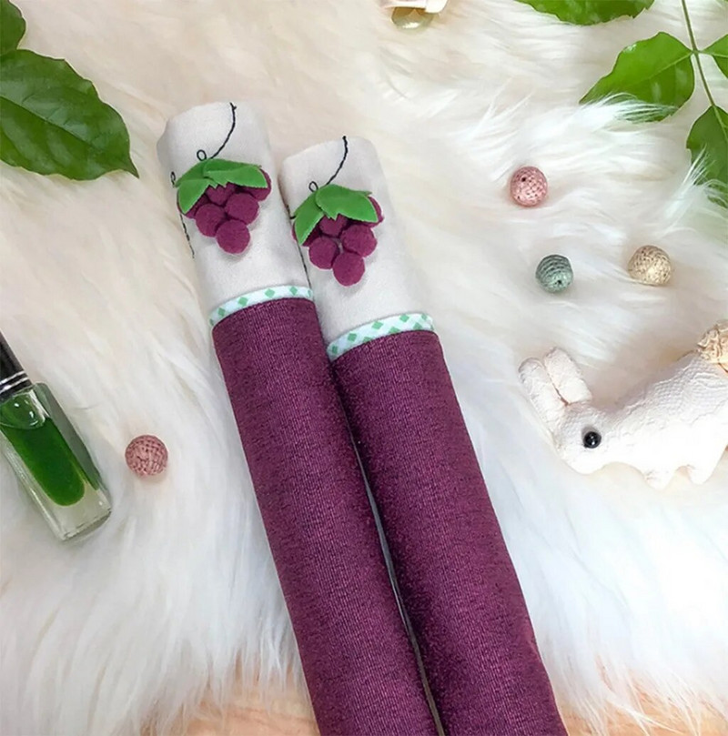 Ένα ζευγάρι κάλυμμα λαβής ψυγείου Κουζίνα χαριτωμένη συσκευή κάλυμμα ψυγείου Λαβή φούρνου Αντιολισθητικό πόμολο πόρτας αξεσουάρ