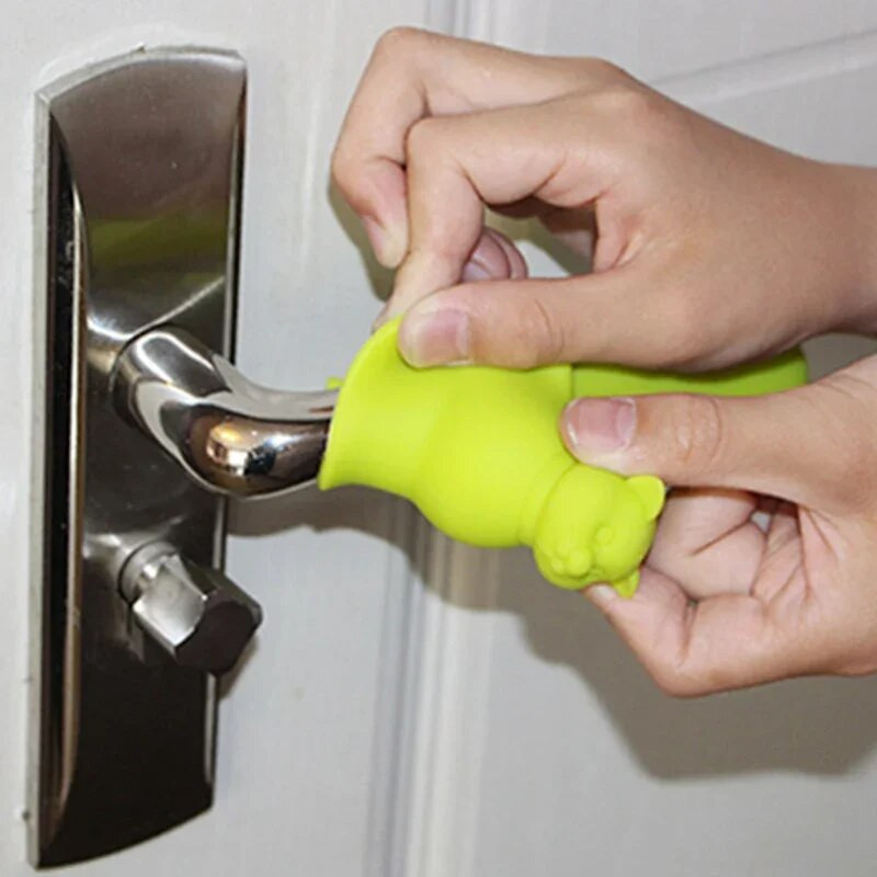 1vnt silikoninė durų rankena, apsauganti nuo susidūrimo, apsauganti nuo vaikų durų rankenos pirštinės, kūdikių kambario durų rankenos dangtelis