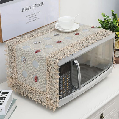 35x100cm Įjunkite kompiuterį nenuėmę išsiuvinėto dangčio Audinio mikrobangų dangtelis nuo dulkių Modernus minimalistinis orkaitės dulkių dangtelis