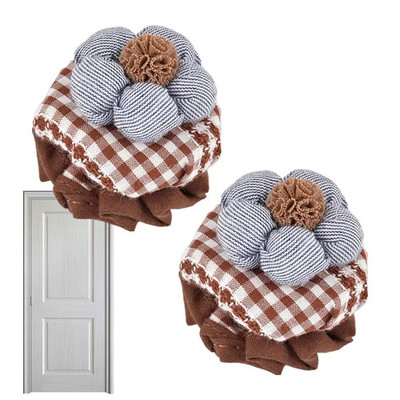 Durų rankenos pagalvėlė 2 vnt Audiniai gėlė vaikams Durų rankenos Pirštinės Apvalios Durų Rankenos Pirštinės Neslidžios Rankenėlės Uždangalai Durų Rankena