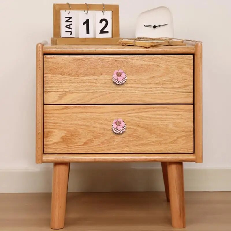 Durų rankenos pagalvėlė 2 vnt Audiniai gėlė vaikams Durų rankenos Pirštinės Apvalios Durų Rankenos Pirštinės Neslidžios Rankenėlės Uždangalai Durų Rankena