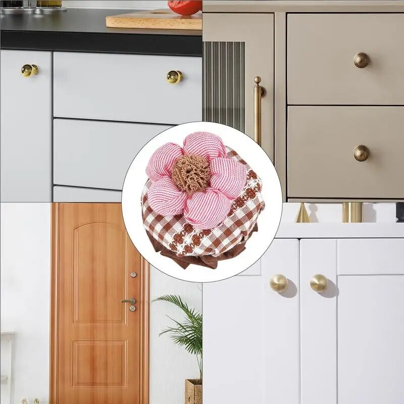 Durų rankenos pagalvėlė 2 vnt Audiniai gėlė vaikams Durų rankenos Pirštinės Apvalios Durų Rankenos Pirštinės Neslidžios Rankenėlės Uždangalai Durų Rankena