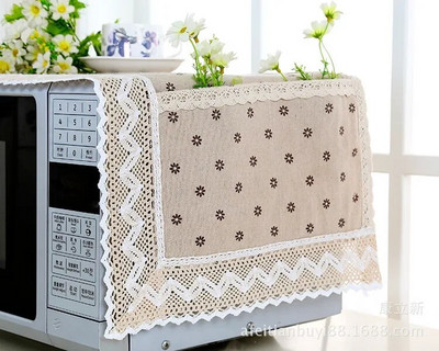 Navlaka otporna na ulje u mikrovalnoj pećnici Prekrasna navlaka za mikrovalnu pećnicu za upotrebu u kućanstvu Pamučna i lanena tkanina otporna na prašinu za navlaku za mikrovalnu pećnicu