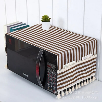 Navlaka otporna na ulje u mikrovalnoj pećnici Prekrasna navlaka za mikrovalnu pećnicu za upotrebu u kućanstvu Pamučna i lanena tkanina otporna na prašinu za navlaku za mikrovalnu pećnicu