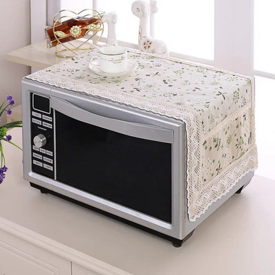 Navlaka otporna na ulje u mikrovalnoj pećnici Prekrasna navlaka za mikrovalnu pećnicu za upotrebu u kućanstvu Pamučna i lanena tkanina otporna na prašinu za navlaku za mikrovalnu pećnicu