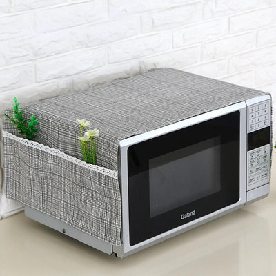 Mikroviļņu krāsns putekļu vāks Eļļas necaurlaidīgs dabīgs materiāls, elpojošs aizsardzība ar uzglabāšanas maisiņu virtuves piederumiem