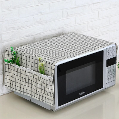 Mikroviļņu krāsns putekļu vāks Eļļas necaurlaidīgs dabīgs materiāls, elpojošs aizsardzība ar uzglabāšanas maisiņu virtuves piederumiem