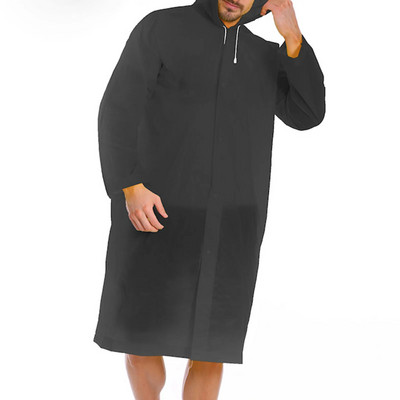 Hasznos hosszú esőkabát, vízálló karcolásgátló sapka kötél kialakítás, hosszú kapucnis esőkabát kültéri túrázáshoz, horgászathoz, hegymászáshoz