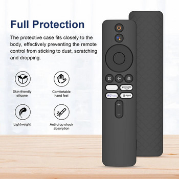 Θήκη τηλεχειριστηρίου Προστατευτικό καλύμματος τηλεχειριστηρίου σιλικόνης με αντιολισθητικό αξεσουάρ κορδόνι για Xiaomi 4K TV MiBoX 2ης γενιάς