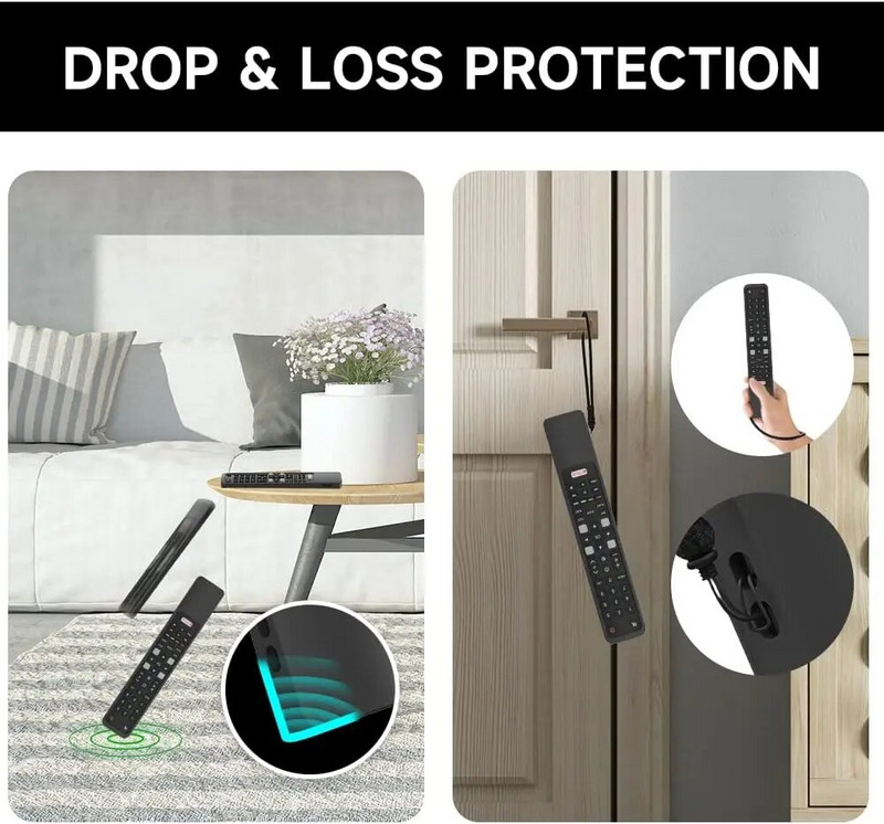 Poklopac daljinskog upravljača za TCL RC802N RC802N1/RC802NU1 RC802N2 YAI1 YAI2 YAI4 YLI2 YLI3 Silikonska zaštitna futrola daljinskog upravljača za TCL RC802N4