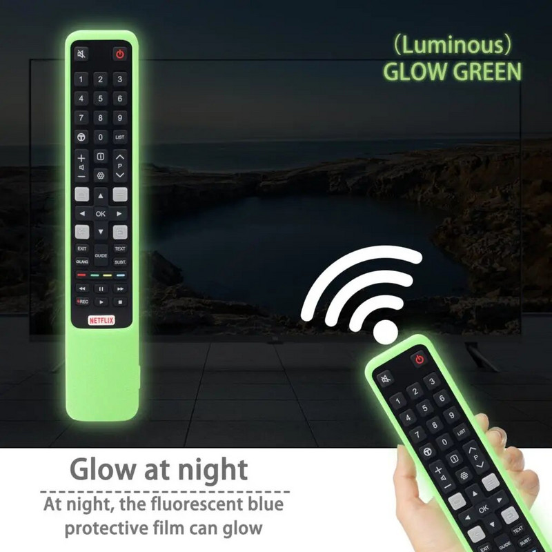 Poklopac daljinskog upravljača za TCL RC802N RC802N1/RC802NU1 RC802N2 YAI1 YAI2 YAI4 YLI2 YLI3 Silikonska zaštitna futrola daljinskog upravljača za TCL RC802N4