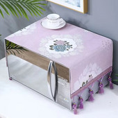 Putekļu necaurlaidīgs mikroviļņu krāsns audums 35x100 cm mikroviļņu krāsns vāki ar pušķiem Virtuves piederumi Putekļu vāki ar uzglabāšanas maisu