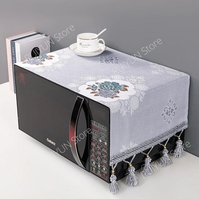 Putekļu necaurlaidīgs mikroviļņu krāsns audums 35x100 cm mikroviļņu krāsns vāki ar pušķiem Virtuves piederumi Putekļu vāki ar uzglabāšanas maisu