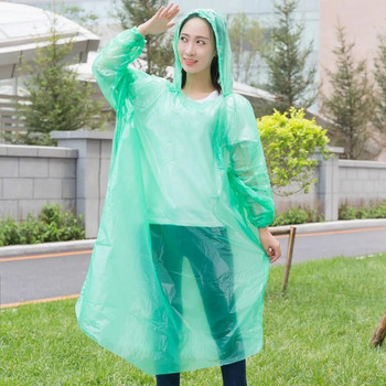 Αδιάβροχο μίας χρήσης Αδιάβροχο για ενήλικες έκτακτης ανάγκης Αδιάβροχη κουκούλα πόντσο Ταξίδι Πεζοπορία Κάμπινγκ Rain Coat Unisex Rainwear Camping Rain παλτό