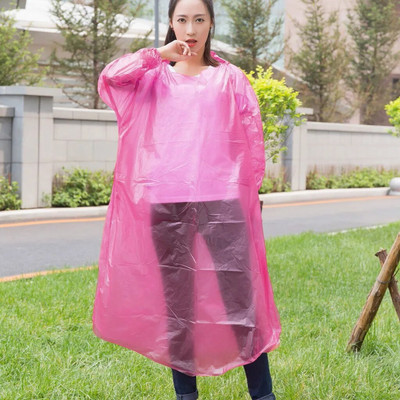 Vienreizējās lietošanas lietusmētelis pieaugušajiem ārkārtas ūdensizturīgs kapuci pončo ceļojumu pārgājieni kempings lietus mētelis Unisex lietus apģērbs kempinga lietus mētelis