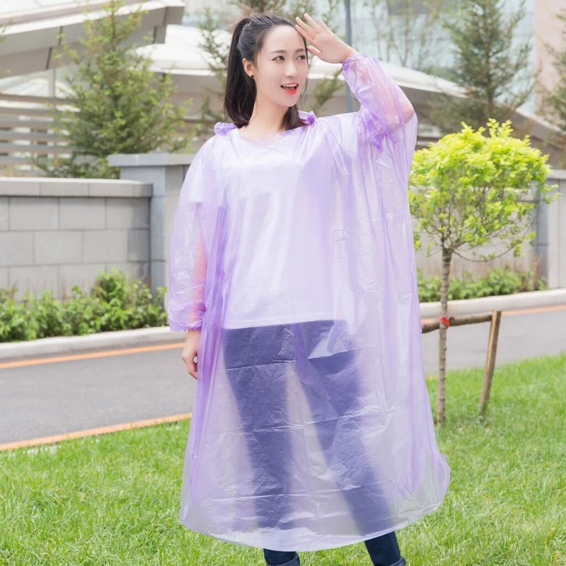 Vienkartinis lietpaltis suaugusiems, avarinis vandeniui atsparus gobtuvas, pončas Kelionių žygiams Stovyklavietės apsiaustas nuo lietaus Unisex lietaus drabužiai stovyklavimo paltai nuo lietaus