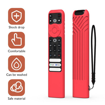 Husă din silicon pentru telecomandă pentru telecomandă TCL TV RC902V FMR1 Google Android Smart QLED Husă de protecție pentru TV cu șnur