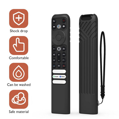 Husă din silicon pentru telecomandă pentru telecomandă TCL TV RC902V FMR1 Google Android Smart QLED Husă de protecție pentru TV cu șnur