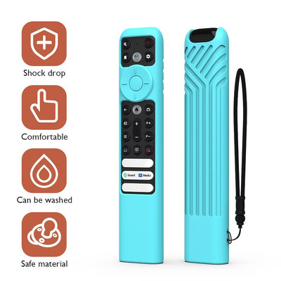 Husă din silicon pentru telecomandă pentru telecomandă TCL TV RC902V FMR1 Google Android Smart QLED Husă de protecție pentru TV cu șnur