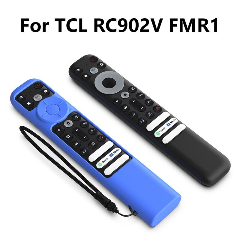 Husă din silicon pentru telecomandă pentru telecomandă TCL TV RC902V FMR1 Google Android Smart QLED Husă de protecție pentru TV cu șnur