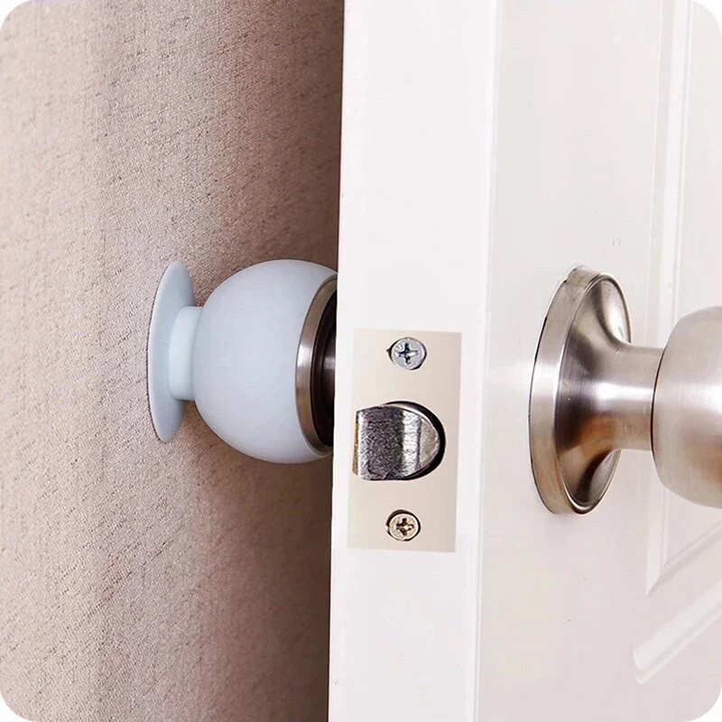 2 vnt. puodelio tipo durų rankenėlė Apsauginiai dangteliai nuo dulkių Apvalios gumos sienelės apsauga Durų rankena Buferio apsauga Kamštis Kūdikių saugos reikmenys Avarijos blokas