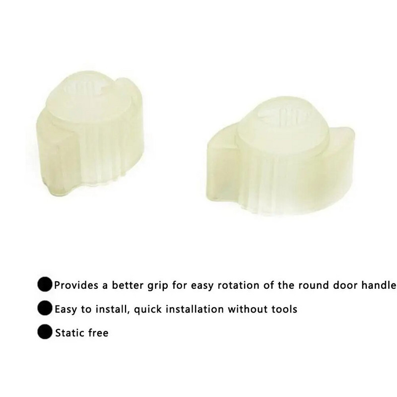 Guminės durelių rankenos rankenėlės dulkių dangtelis Fluorescencinis durų rankenos sienelės apsauginis durelių rankenos buferio apsauginis kamštis Kūdikių saugos reikmenys