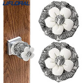 2 vnt. durų rankenos užvalkalai gėlių formos durų rankenos apsauga, minkšta apvali rankenos dangteliai, kempinė Plaunama dekoratyvinė durų rankenos pagalvėlė