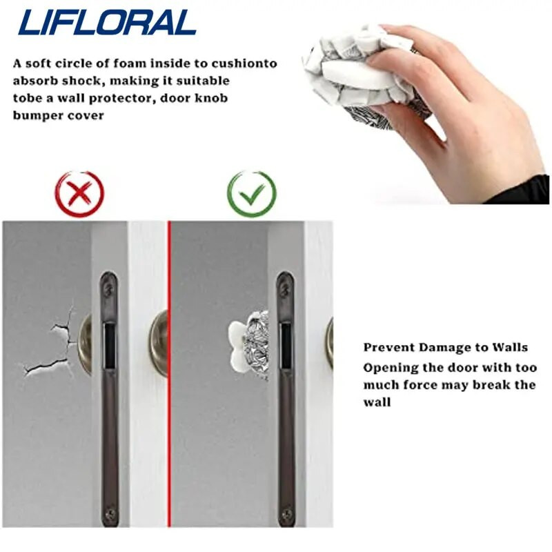 2 vnt. durų rankenos užvalkalai gėlių formos durų rankenos apsauga, minkšta apvali rankenos dangteliai, kempinė Plaunama dekoratyvinė durų rankenos pagalvėlė