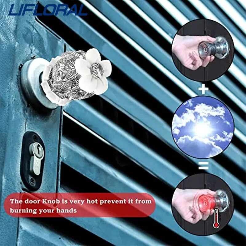 2 vnt. durų rankenos užvalkalai gėlių formos durų rankenos apsauga, minkšta apvali rankenos dangteliai, kempinė Plaunama dekoratyvinė durų rankenos pagalvėlė