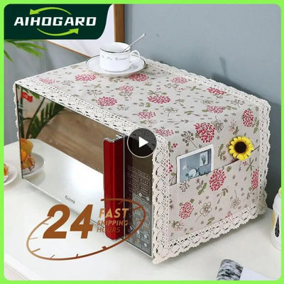 1PCS Grease Proofing Storage Bag Kitchen Accessories Double Pockets Dust Covers Microwave Cover Microwave Oven Hood