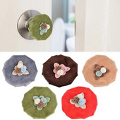 Apvalūs durų rankenų dangteliai Dekoratyviniai durų rankenų dangteliai Minkšti gėlių gėlėmis durų rankenos pirštinių užvalkalai Antistatinė saugos durų rankenos apsauga