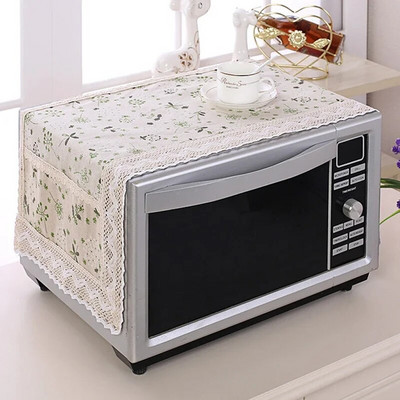 Microwave Oven Cover with Pockets Dustproof Microwave Oven Covers Protector Covers Washable Durable Home Kitchen Accessories