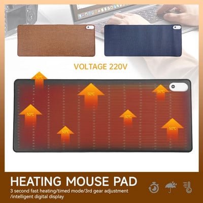 Intelligent Heated Electric Heating Pad Office Desktop Mouse Pad Heating Waterproof Computer Desk Keyboard  Winter Articles