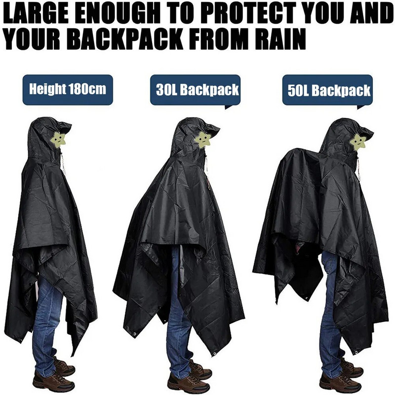 Prijenosna modna vodootporna kabanica za odrasle Žene Muškarci Kabanica s kapuljačom za vanjsko planinarenje Putovanje Ribolov Penjanje Pončo 우비