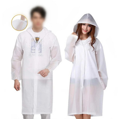 EVA esőponcsók felnőtteknek, újrafelhasználható esőkabátok, vészhelyzet nőknek, kapucni és húzózsinór, férfi esőruházat