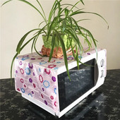 Mikroviļņu krāsns putekļu pārsegs tauriņš kaķi koku lapas, apdrukāta mikroviļņu krāsns putekļu vāciņš Vienkāršība augšējais vāks audums putekļu necaurlaidīgs mājas dekorēšana