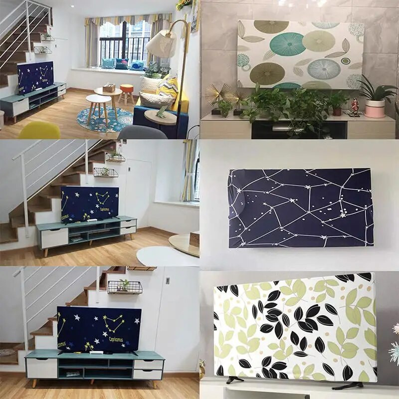 „GoodTop“ televizoriaus dangtelio apsauga nuo dulkių Dangtis ištempiamas dulkėms atsparus slydimas televizoriaus ekrano monitoriaus darbalaukis 22–65 colių dangtelis