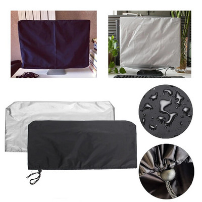 Tablet Computer Monitor Cover Home PC LCD TV Dust Waterproof Protective Cover Polyester Tape Drawstring 21 24 28 34 Inch