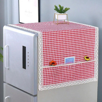 55x130cm Βαμβακερά σεντόνια Καλύμματα σκόνης Ψυγείο Κάλυμμα Δαντέλα Πλυντήριο ρούχων Πετσέτα Ανθεκτική στη σκόνη Ψυγείο Πανί Προστασία ψυγείου