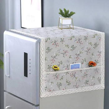 55x130cm Βαμβακερά σεντόνια Καλύμματα σκόνης Ψυγείο Κάλυμμα Δαντέλα Πλυντήριο ρούχων Πετσέτα Ανθεκτική στη σκόνη Ψυγείο Πανί Προστασία ψυγείου