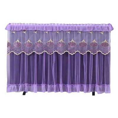 32/37/42INCH Lace Fabric Door Curtain TV Circle Can Be Flipped Dust Cover Monitor Screen Home Decorations Dust Cover