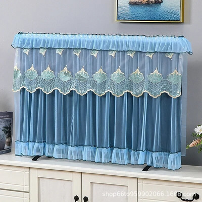 32/37/42INCH nėrinių audinio durų užuolaidos TV apskritimas gali būti apverstas nuo dulkių dangtelis Monitoriaus ekranas namų dekoracijos nuo dulkių