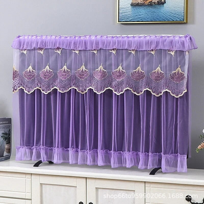 32/37/42INCH nėrinių audinio durų užuolaidos TV apskritimas gali būti apverstas nuo dulkių dangtelis Monitoriaus ekranas namų dekoracijos nuo dulkių