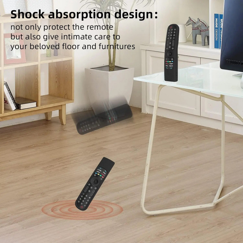 Silikoonist kaugjuhtimisümbris, mis ühildub LG MR21GA MR21GC MR22GN MR22GA MR23GN, ühildub LG QNED Smart TV Magic kaugjuhtimispuldiga