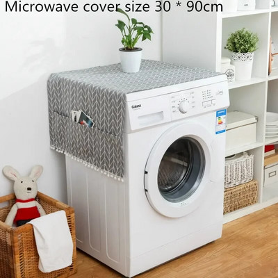 30 * 90 cm / 55 * 130 cm namų audinio dulkėms atsparus dangtis Daugiafunkciniai dulkių dangteliai su kišeniniu šaldytuvu, skalbimo mašina mikrobangų krosnele