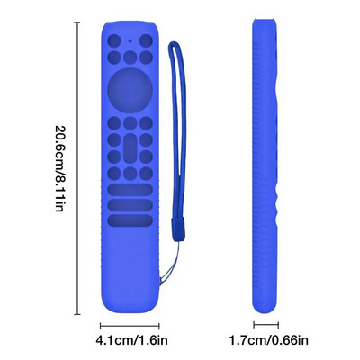 Θήκη σιλικόνης για τηλεχειριστήριο TCL RC902V Αντιολισθητικό κάλυμμα σιλικόνης RC για TCL RC902V RC Μανίκια με κορδόνι