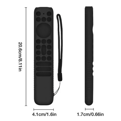 Θήκη σιλικόνης για τηλεχειριστήριο TCL RC902V Αντιολισθητικό κάλυμμα σιλικόνης RC για TCL RC902V RC Μανίκια με κορδόνι