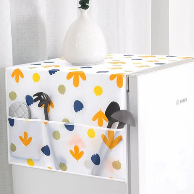 Animacinių filmų buitinis šaldytuvo dangtelis nuo dulkių Daugiafunkcis pakabinamas laikymo krepšys skalbimo mašinai nuo dulkių dangtelis šaldytuvo viršutiniai dangčiai